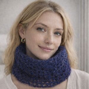 Handcrafted purple variations 8 x 10" cowl neck scarf head hat hair Mohair 9x10"